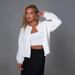 Faux Mink Knit Cardigan – Soft Oversized Button-Up Sweater Coat (One Size, Round Neck, Long Sleeve, Thick & Cozy, White, Perfect For Layering)_ecoleips.com