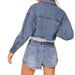 Women's Loose Fit Denim Jacket Fashionable Frayed Edges Short Ripped Style Casual_ecoleips.com