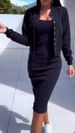 Women’s Stylish Suspenders Skirt & Jacket Set – Trendy Two-Piece Outfit For Fall & Winter (Light Gray/Pinkish/Orange/Black/Rose Red, S-XXXL)_ecoleips.com