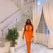 Elegant Deep V-Net Mesh Tunic & Pants Three-Piece Set, Stretchy Spandex Loungewear For Women, Street Style Sexy Outfit For Date Night_ecoleips.com