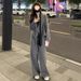 girl Girl Fashion Design Ribbon Woolen Blazer Women's Casual Trousers Autumn Winter New Two-Piece Set Korean Style_ecoleips.com