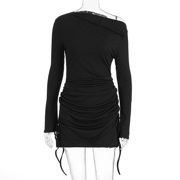 Women's Clothing Women's Elegant Long Sleeve Bodycon Skirt With Drawstring Style Autumn Clothing For Ladies_ecoleips.com