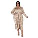 Women's Clothing Nightclub Clothes Reflective Silk Pleated Strap Shirt Dress_ecoleips.com