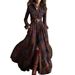 Women's French Vintage Plaid Asymmetrical Hem Plus Size Midi Dress – Slimming Casual Gown_ecoleips.com