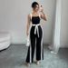 Women's Clothing Summer Style Color Block Jumpsuit For Women Black White Romper Casual Streetwear For Formal & Casual For Women_ecoleips.com