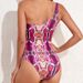 Women's Sun Protection Two Piece Bikini Set Snakeskin Print Tassel Cover Up Swimsuit Sexy Vacation Wear_ecoleips.com