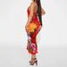 AD466 European And American Cross-border New Style Halter Neck Elegant Sexy Satin Mesh Printed Backless Tube Top Bodycon_ecoleips.com