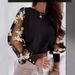 Women's Long Sleeve Fashion Round Neck Shirt Petal Sleeves Independent Station Wish Autumn Top For Foreign Trade_ecoleips.com