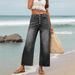 Women's Clothing Spring And Autumn New Jeans Loose Casual Versatile Simple Slim Straight Pants For Women_ecoleips.com