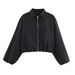 Women's Casual Lapel Zipper Puff Jacket – Lightweight Quilted Coat For Autumn & Winter, Stylish Outerwear For Work & Daily Wear_ecoleips.com