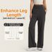 Women's Clothing High Waist Wide Leg Yoga Pants Casual Loose Fit Slimming Outerwear With Long Pockets Polyester_ecoleips.com