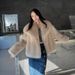 Women’s Faux Fox Fur Coat – Oversized Luxe Winter Coat With Plush Collar | Ethical Fashion Statement In 5 Colors_ecoleips.com