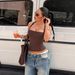 Y2k Wide Strap Tube Top For Women | Stretchy Ribbed Camisole In Army Green, Brown, Wine Red, White, Pink, Crimson_ecoleips.com
