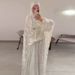 2025 New European And American Women's Clothing Fashion Printing Comfortable Elegant Loose Pure White Long Skirt_ecoleips.com