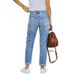 Women's Clothing High Stretch Small Feet Denim Trousers_ecoleips.com