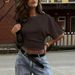 Summer Women's Slim Fit Top round Neck Short Sleeve Solid Color Style Casual Fashion for Women_ecoleips.com