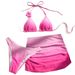 Women's Clothing Three Piece Bikini Set Swimwear With Cross Hair Ribbon Gradient Color Apron Sexy Vacation Look_ecoleips.com