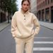 Women's Fashion Button Down Stand Collar Two Piece Set Spring/Autumn New Arrival_ecoleips.com
