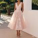 2026 European And American Women's Dress Banquet Evening Dress Sleeveless Vest V-neck Digital Printed Dress_ecoleips.com