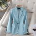 Women’S Clothing Light Blue Short Suit Jacket For Women Spring And Autumn Fashionable Small And High End This Year's Popular Small Suit_ecoleips.com