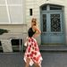 Women's Sweet Floral Print Halter Asymmetrical Maxi Dress – Boho Resort Summer Gown_ecoleips.com