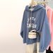 real Shot Pink Sweatshirt For Women, New Spring And Autumn Thin Hoodie, Loose Korean Style Long-sleeve_ecoleips.com