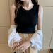 Solid Color Camisole Women, Autumn And Winter Inner Layer For Suits, Popular French-style Vest, Summer Outerwear,_ecoleips.com