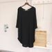 Loose Modal T-Shirt Korean Style Mid-Length Short Sleeve Base Shirt Breathable Casual Fashion Women's Top Summer New Arrival_ecoleips.com