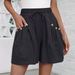 Summer Women's Cotton Linen Shorts European American Style Elastic Waistband Drawstring Pockets_ecoleips.com