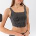 2026 New Soft Denim Yoga Sports Vest, Women's U-shaped Elastic Back, Quick Drying Fitness Top For External Wear_ecoleips.com