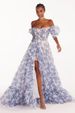 Women's Clothing Off Shoulder Fashion Organza Fairy Long Temperament Evening Dress_ecoleips.com