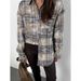 Cotton Mid-Length Niche Design Plaid Long Sleeve Shirt Fashion Shirt Women's Clothing Wholesale_ecoleips.com