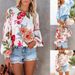 Printed Ruffle Puff Sleeve Round Neck Blouse – Stylish Pullover Top For Women_ecoleips.com