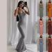 Women's Clothing Women's Slimming Spaghetti Strap Skirt Style Kardashian Fitted Fishtail Casual Home Dress Solid Color Thai Hot Girl_ecoleips.com