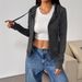 AD758 Southeast Asia 2025 Cross-Border Foreign Trade Autumn New Women's Stylish Zipper Hooded Slim-Fit Jacket Sweatshirt_ecoleips.com