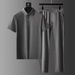 Women's Clothing Ultra Thin Quick Drying Ice Silk Short Sleeve Two Piece Set Comfortable Casual_ecoleips.com