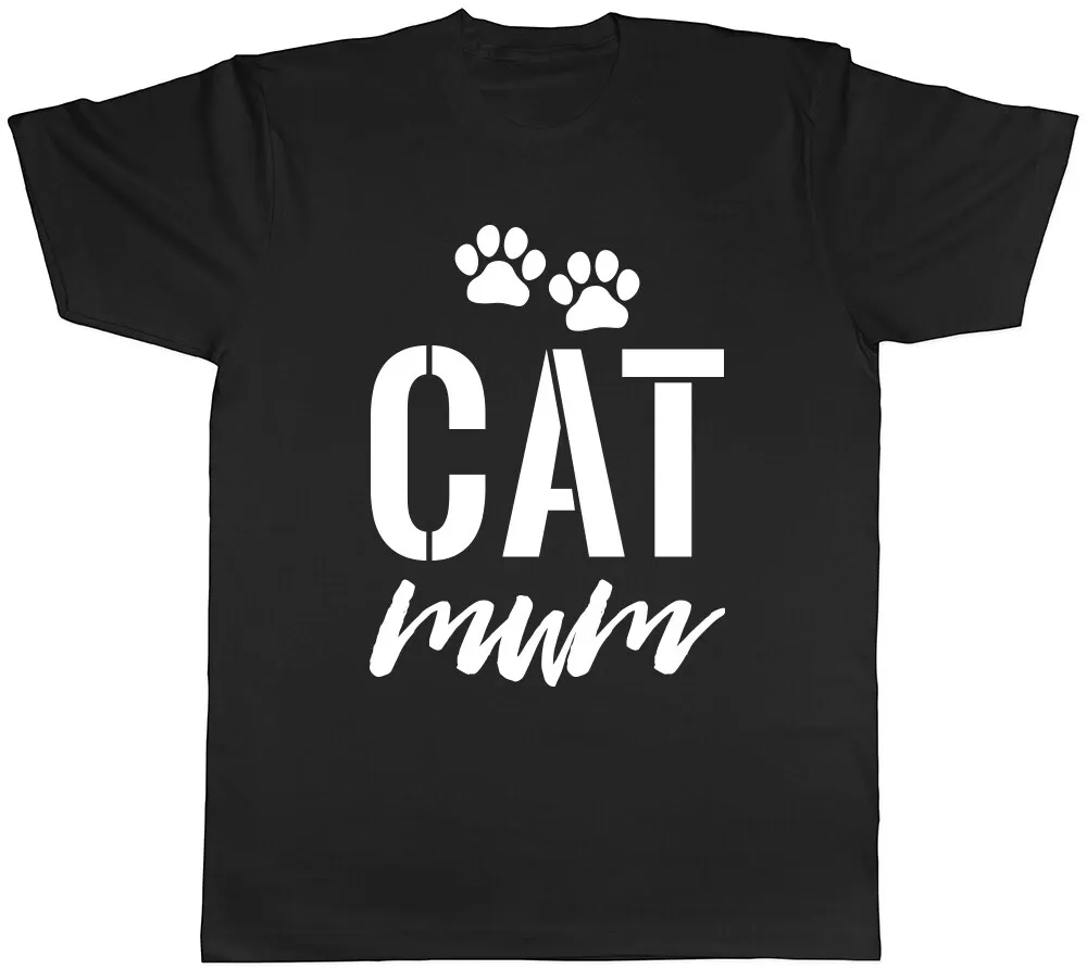 Women's T-Shirts Cat Mum Womens Ladies T-Shirt Tee_ecoleips.com
