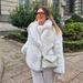New Fur Coat Women's Versatile Fashion Plush Jacket Suit Collar Fox Fur_ecoleips.com