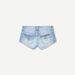 Retro Low-Waisted Denim Shorts For Women Double Buckle Design With Butt Pockets_ecoleips.com