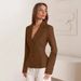 Elegant Commuting Pleated Blazer For Women 2025 Winter European And American Cross-Border Professional Slim-Fit Women's_ecoleips.com