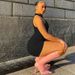 Women's Slim Fit Jumpsuit round Neck Sleeveless Hollow out Detail European American Style Spring Fashion for Export Wholesale 2025_ecoleips.com