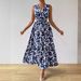 New 2026 Elegant Women's French Resort Style Printed Dress V Neck Maxi Tie Waist European American Cross Border Elegance_ecoleips.com