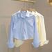 Women's Clothing Autumn New Short Long Sleeved Tops Shirts Women's Design Ladies Versatile Fashion Shirts_ecoleips.com