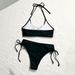 Women's Clothing Women's Sexy Solid Color Striped Bikini Style Two Piece Swimsuit Beach & Pool Ready Quick-Dry Polyester, Modest Coverage_ecoleips.com