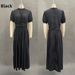 Women's V Neck Full Skirt Dress Casual Elegant Waist Cinching Ruffle American Style Spring Summer_ecoleips.com
