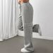 AC848 Cross-Border Foreign Trade New Women's Straight-Leg Pocket Sports Casual Comfortable Loose Wide-Leg_ecoleips.com