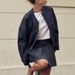 Women's Spring And Autumn New Fashion Zipper Stand Collar Denim Bomber Jacket_ecoleips.com