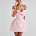 Women's Clothing Slim Jacquard Top Strap Bow Dress Short One Shoulder Dress_ecoleips.com