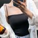 Women's Solid Color Seamless Suspender Breast Wrapped One-piece Breast Pad Strapless Beautiful Back Bottom Layer Inner Vest_ecoleips.com