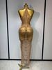Sparkly Sexy Transparent Mesh Long Dress Women Luxury Birthday Club Party Gown Stage Singer Performance Costume PX8L_ecoleips.com